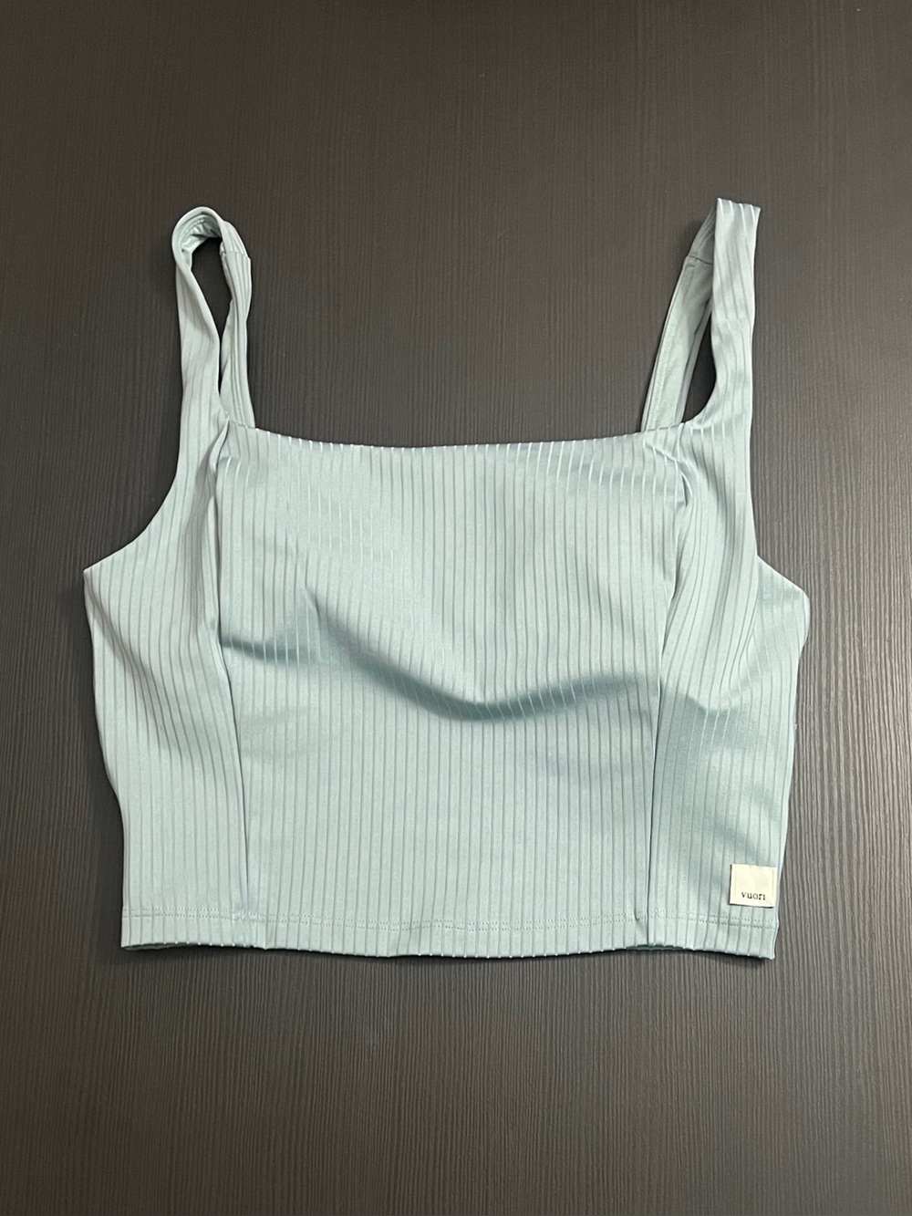 Vuori Inversion Rib Support Tank Size Small Mist Gray Blue Workout Gym Exercise - Picture 5 of 8